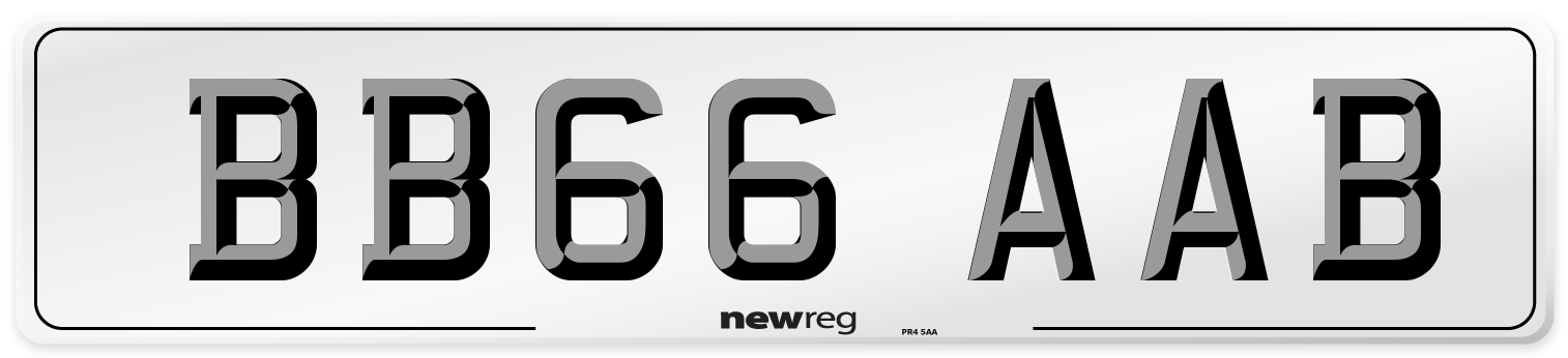 BB66 AAB Number Plate from New Reg
